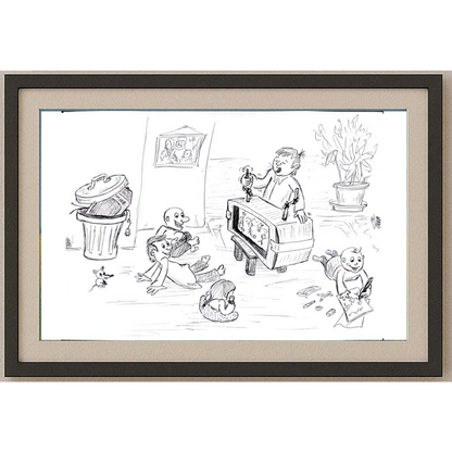 Abolfazl Mortazavi 29x21cm Original Cartoon BOD00266