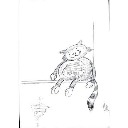 Abolfazl Mortazavi 29x21cm Orijinal Karikatür BOD00267