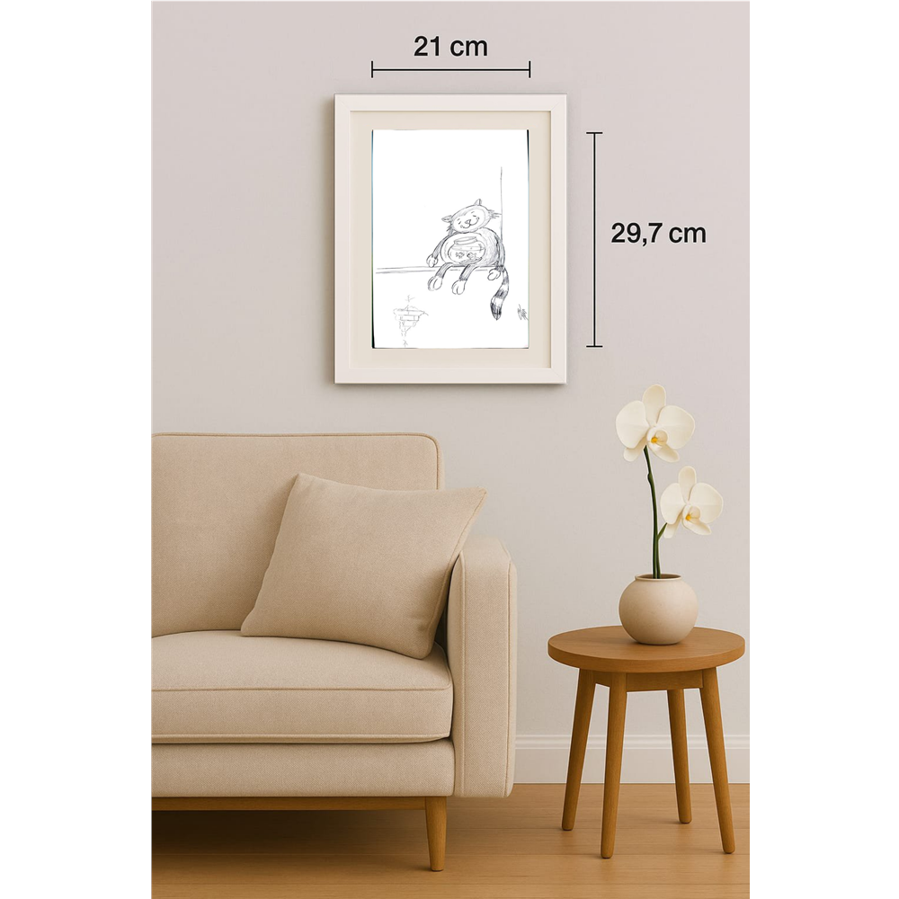 Abolfazl Mortazavi 29x21cm Orijinal Karikatür BOD00267