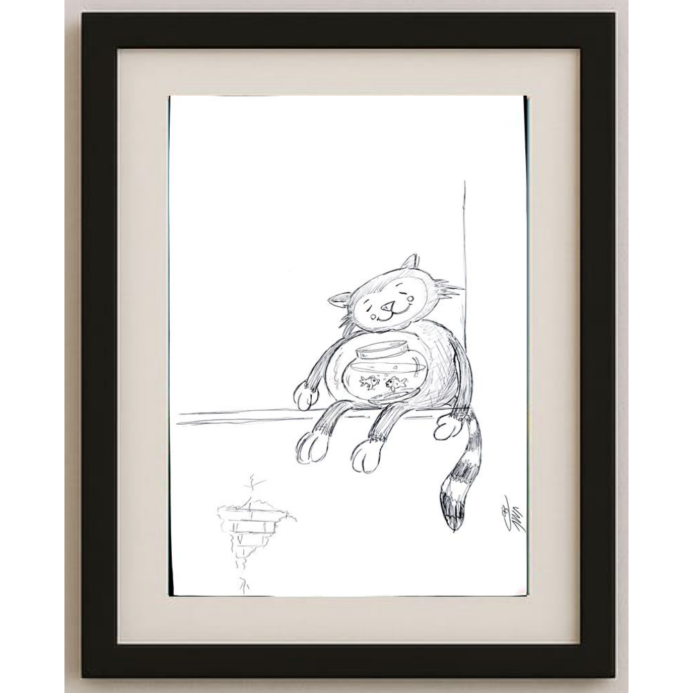 Abolfazl Mortazavi 29x21cm Orijinal Karikatür BOD00267