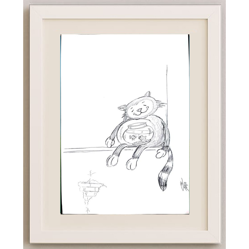 Abolfazl Mortazavi 29x21cm Orijinal Karikatür BOD00267