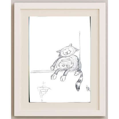 Abolfazl Mortazavi 29x21cm Orijinal Karikatür BOD00267