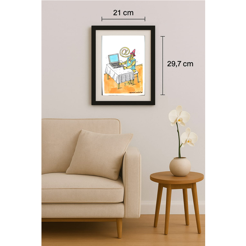 Mihaita Porumbita 29x21cm Original Cartoon BOD00271