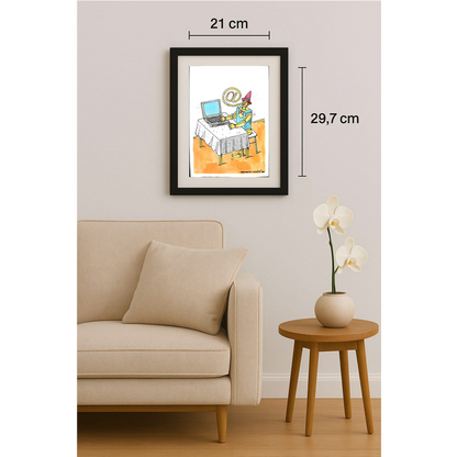 Mihaita Porumbita 29x21cm Original Cartoon BOD00271