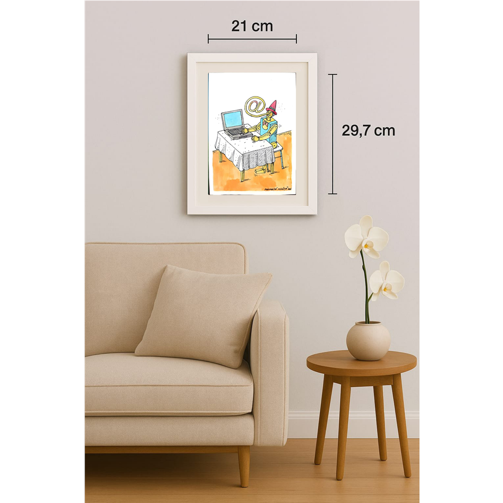 Mihaita Porumbita 29x21cm Original Cartoon BOD00271