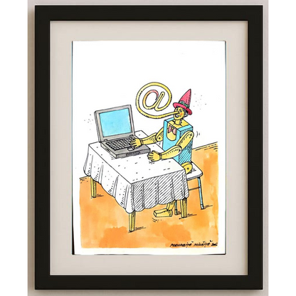 Mihaita Porumbita 29x21cm Original Cartoon BOD00271