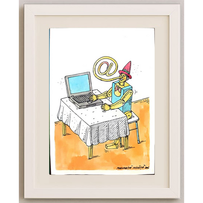 Mihaita Porumbita 29x21cm Original Cartoon BOD00271
