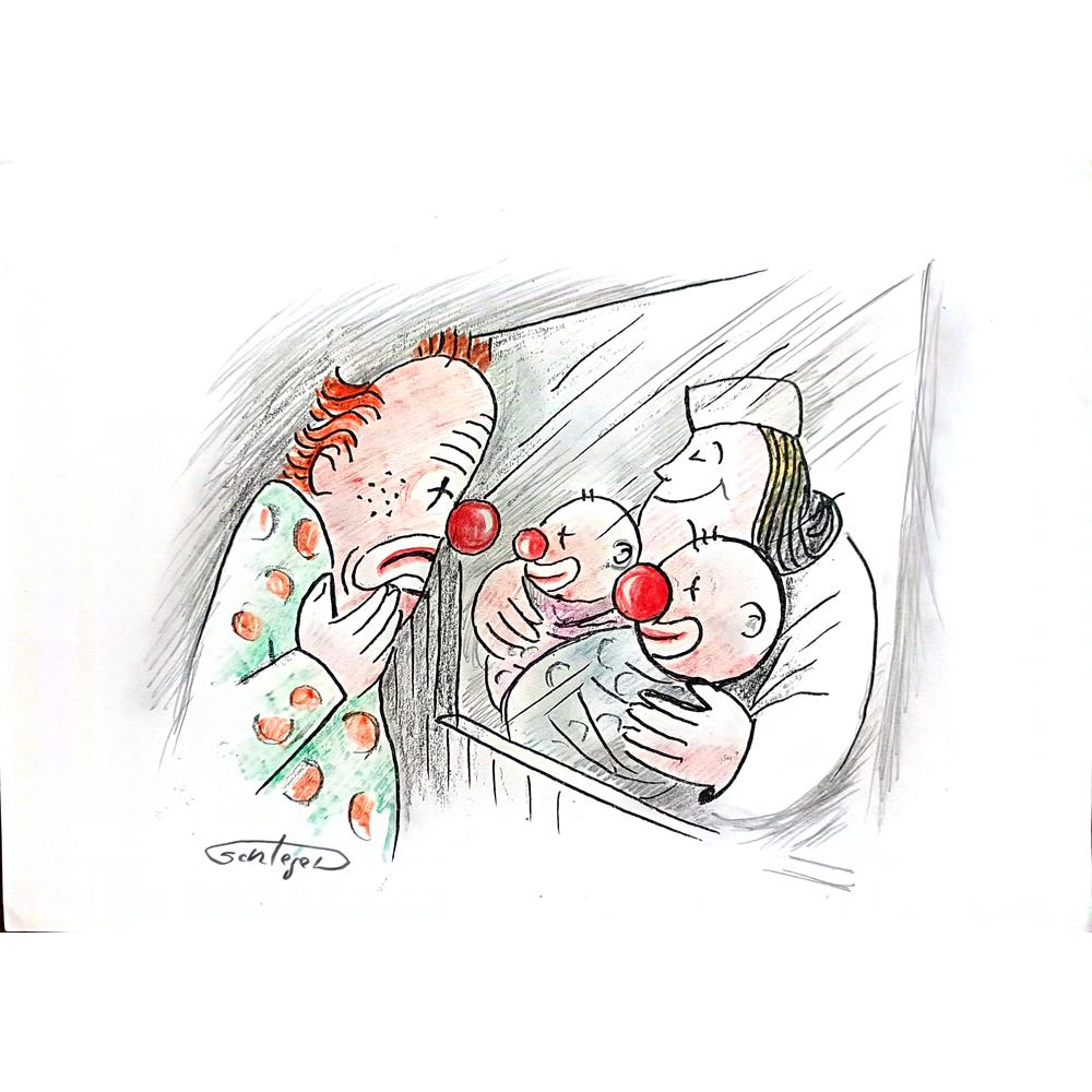 Wolfgang Schlegel 29x21cm Original Cartoon BOD00273
