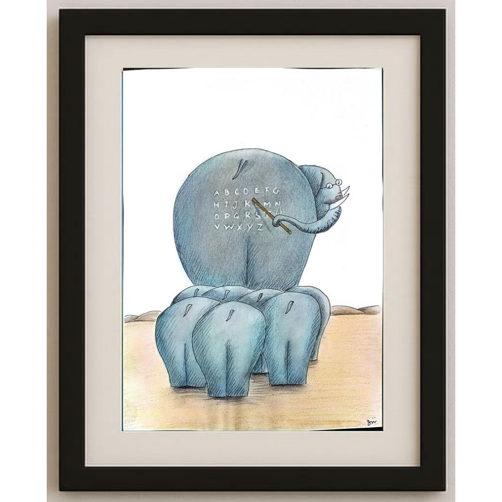 Masoud Ziaei Zardkhashoei 29x21cm Orijinal Karikatür BOD00276