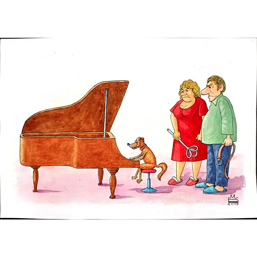 Makhmudjon Eshonkulov 29x21cm Original Cartoon BOD00277