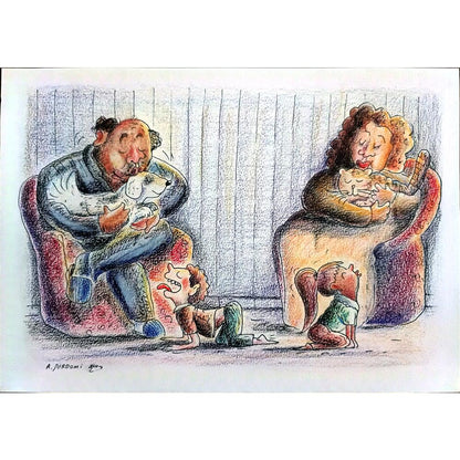 Ali Mardomi 29x21cm Original Cartoon BOD00278