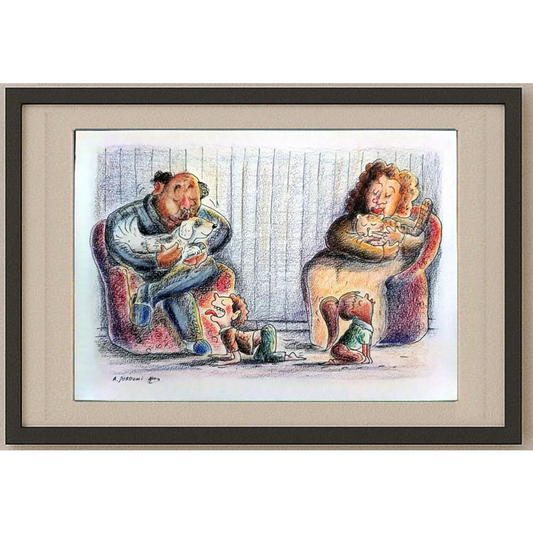 Ali Mardomi 29x21cm Original Cartoon BOD00278