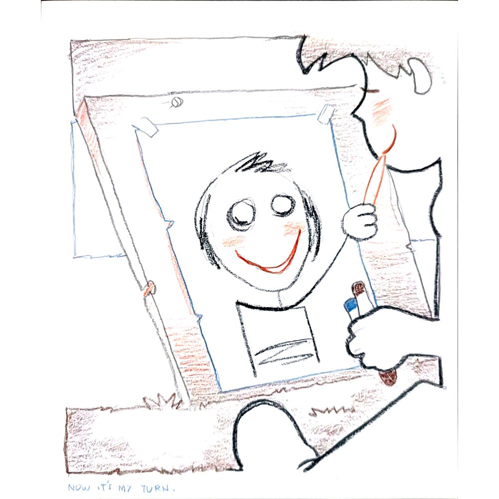 Terry Wilson 25x21cm Orijinal Karikatür BOD00284