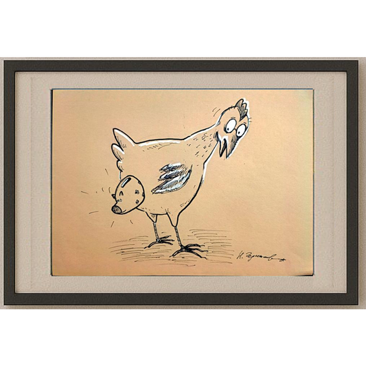 Chernyshev Nickolay 29x21cm Original Cartoon BOD00288