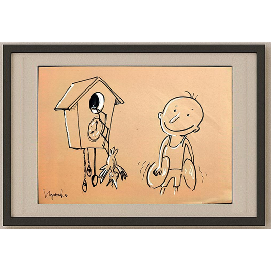 Chernyshev Nickolay 29x21cm Original Cartoon BOD00289