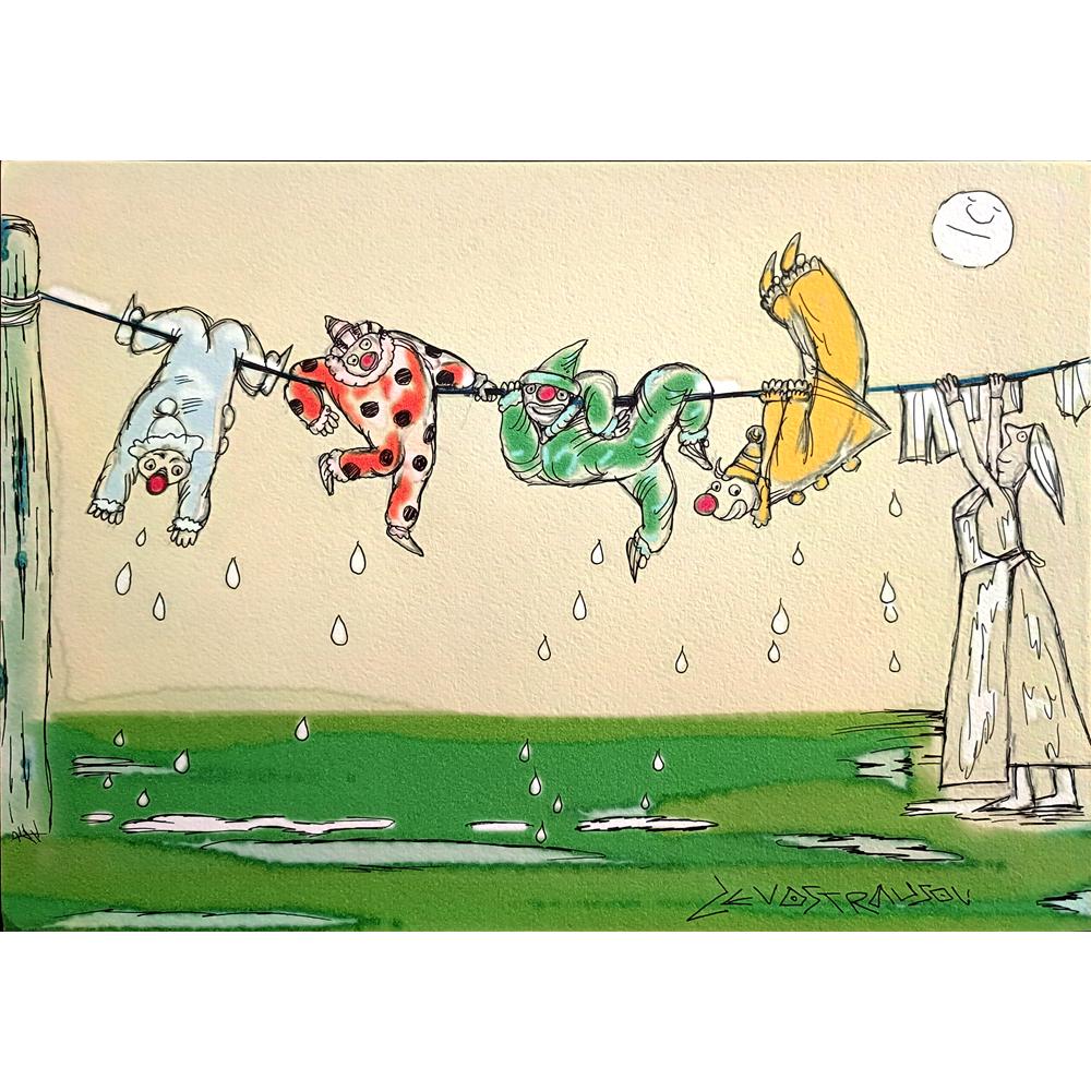 Chenzov Lev 29x21cm Original Cartoon BOD00291