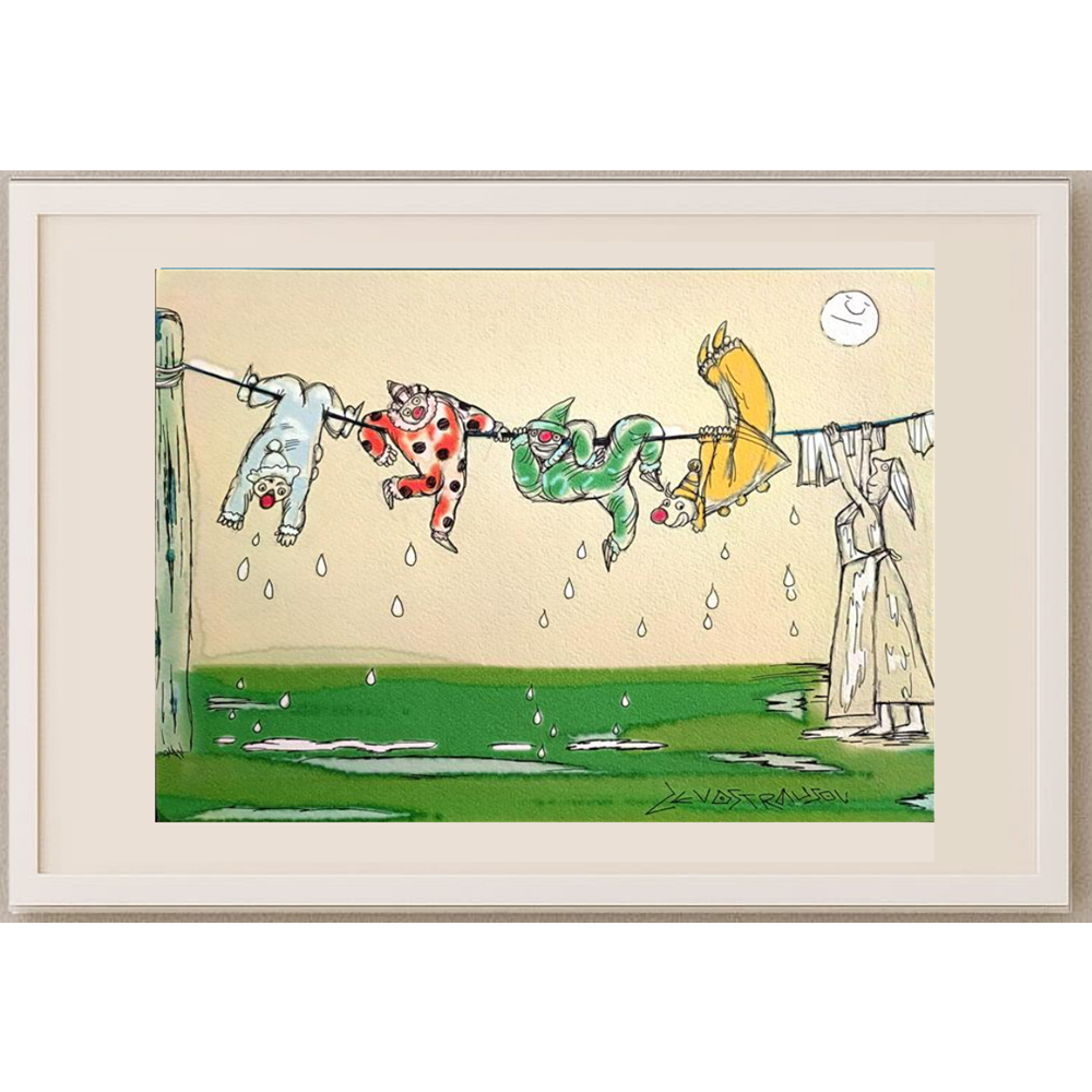 Chenzov Lev 29x21cm Original Cartoon BOD00291