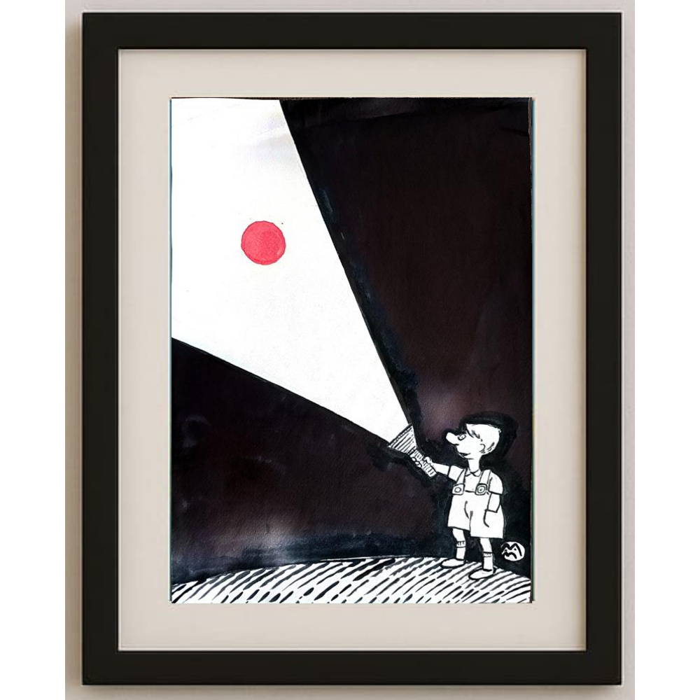 Mileta Miloradovic 43x25cm Original Cartoon BOD00292