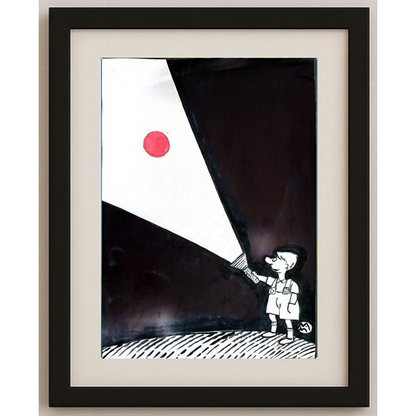 Mileta Miloradovic 43x25cm Original Cartoon BOD00292