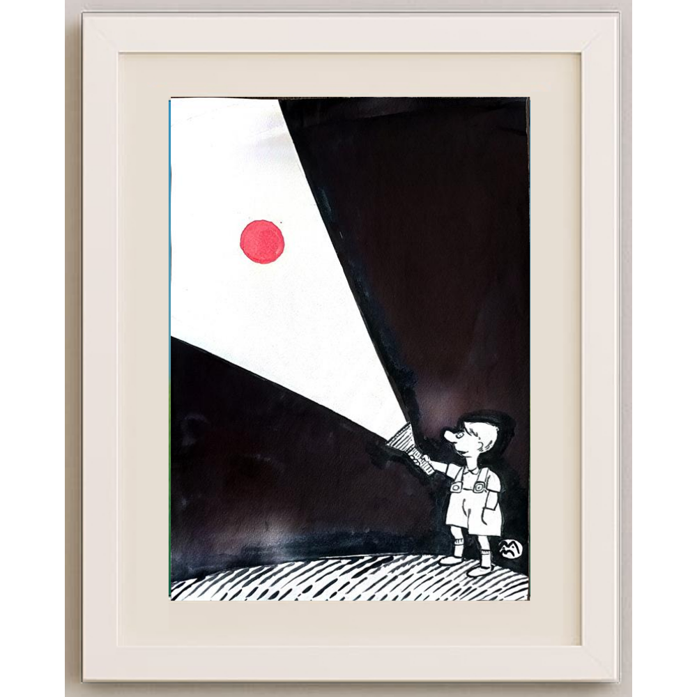 Mileta Miloradovic 43x25cm Original Cartoon BOD00292