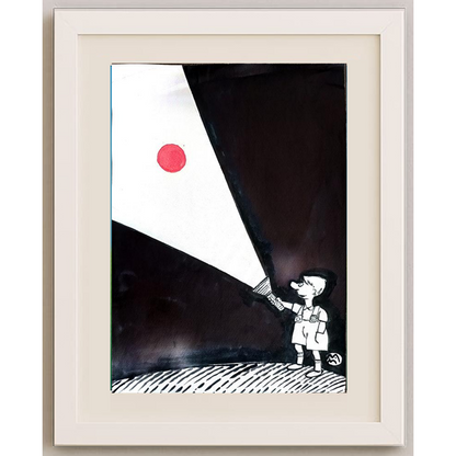 Mileta Miloradovic 43x25cm Original Cartoon BOD00292