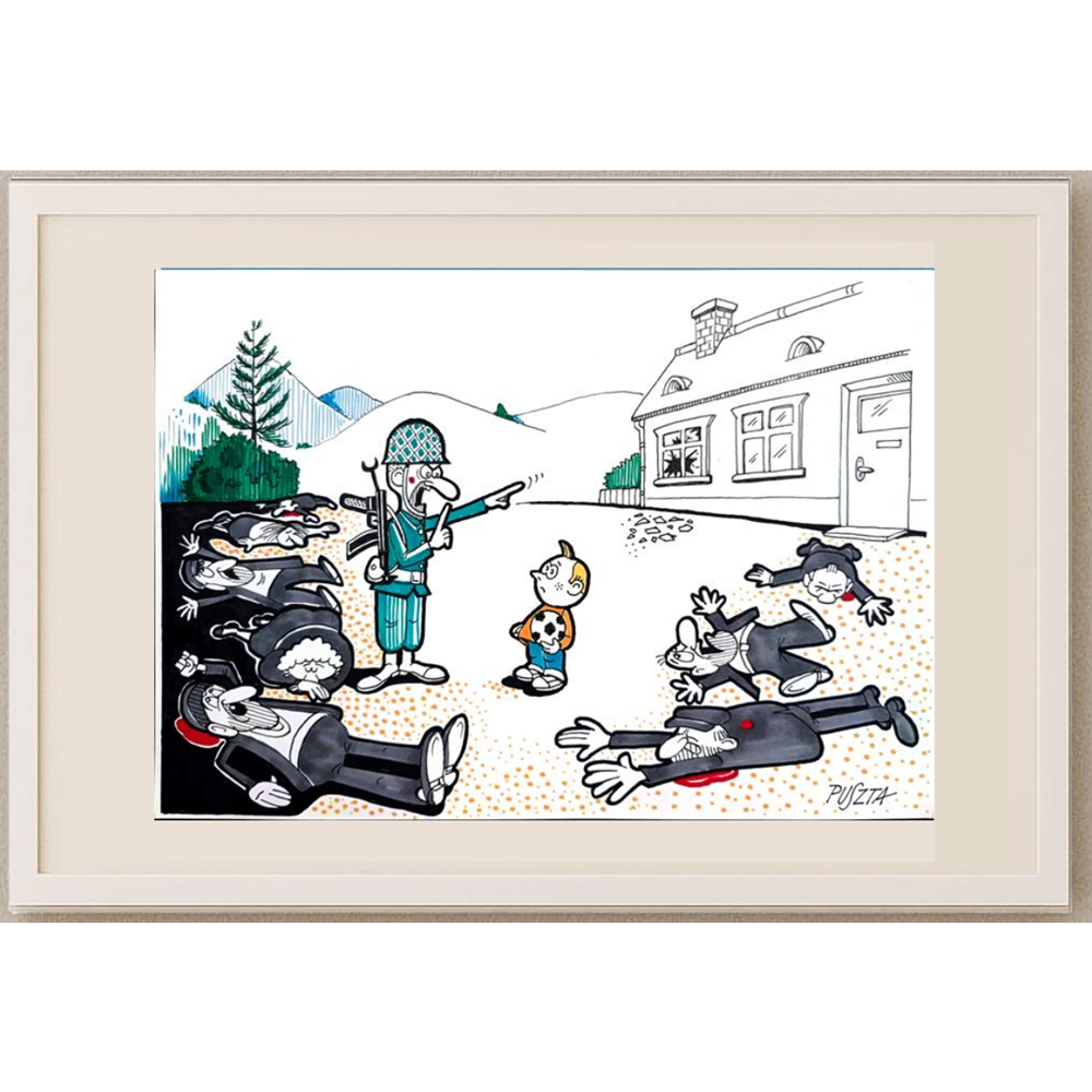 Peter Puszta 29x21cm Original Cartoon BOD00297