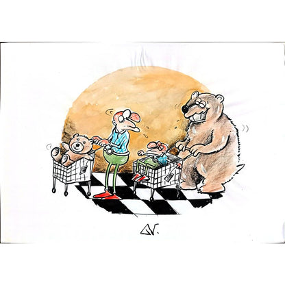 Novakov Goran 29x21cm Original Cartoon BOD00301