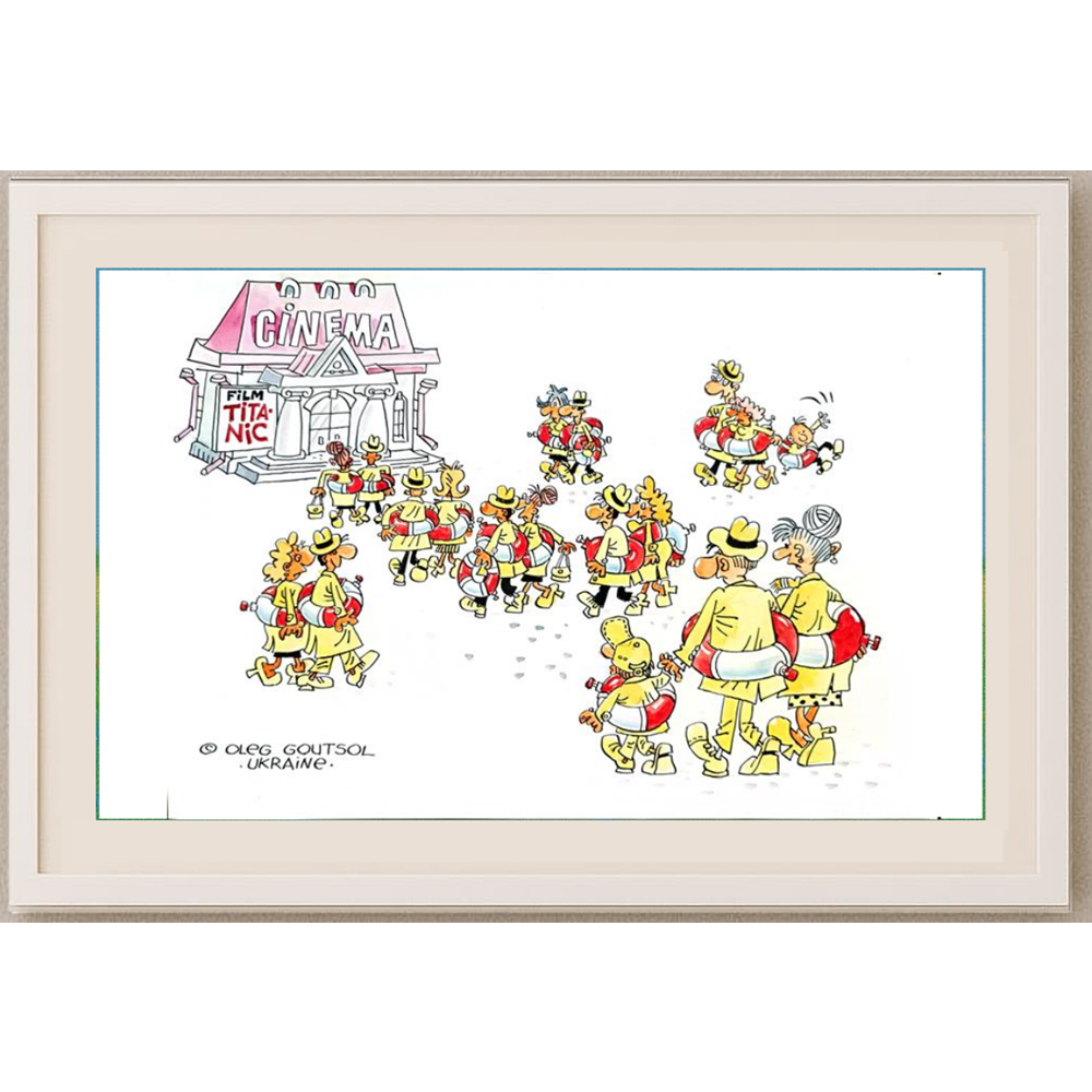 Oleg Goutsol 29x21cm Original Cartoon BOD00305