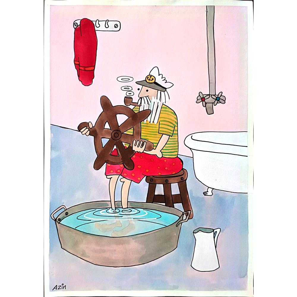 Marzeyah Rezaei 29x21cm Orijinal Karikatür BOD00308
