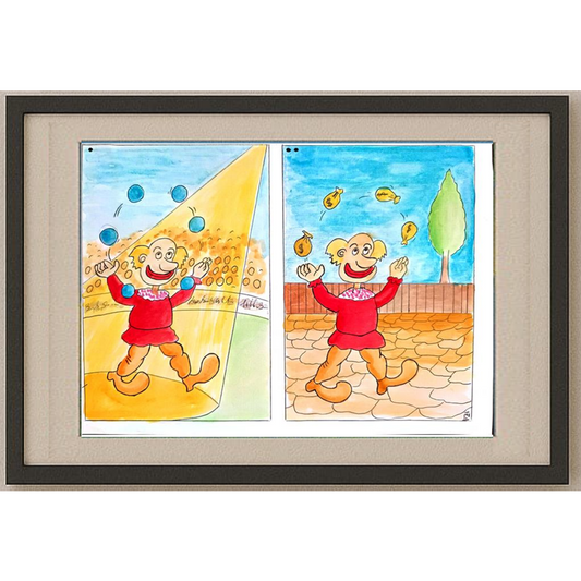 Hosnieh Akbari Kamran Var 29x21cm Orijinal Karikatür BOD00310