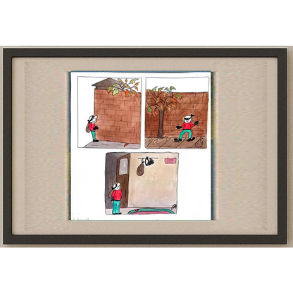 Sona Bahapory 28x28cm Orijinal Karikatür BOD00311