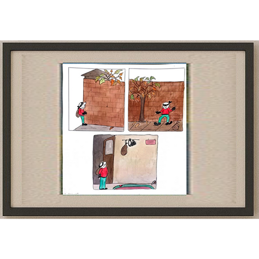 Sona Bahapory 28x28cm Orijinal Karikatür BOD00311
