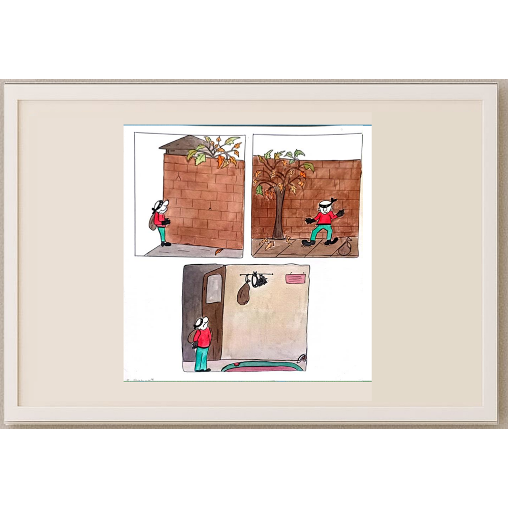 Sona Bahapory 28x28cm Orijinal Karikatür BOD00311