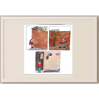 Sona Bahapory 28x28cm Orijinal Karikatür BOD00311