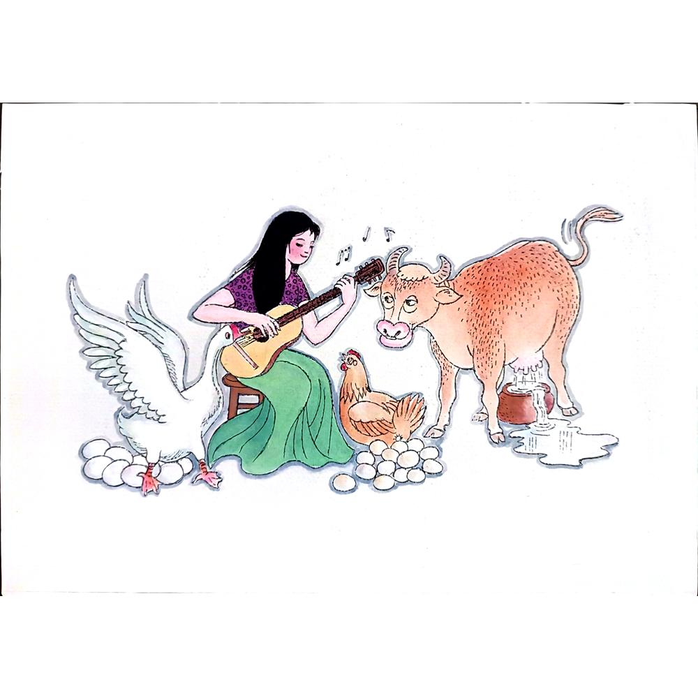 Wang Jinhai 29x21cm Orijinal Karikatür BOD00313