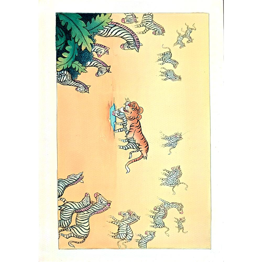 Wang Jinhai 29x21cm Original Cartoon BOD00314