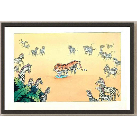 Wang Jinhai 29x21cm Orijinal Karikatür BOD00314