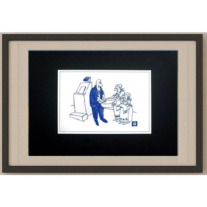 Unknown 15x10cm Orijinal Karikatür BOD00322