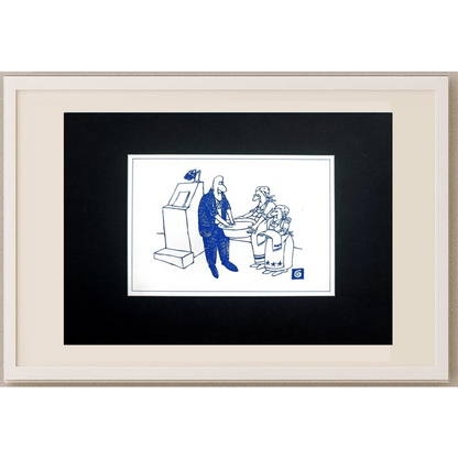 Unknown 15x10cm Orijinal Karikatür BOD00322