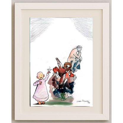 Zlatko Krstevski 29x21cm Original Cartoon BOD00324