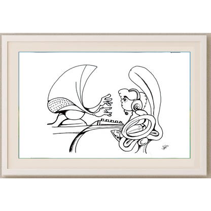 Morhaf Youssef 29x21cm Orijinal Karikatür BOD00326