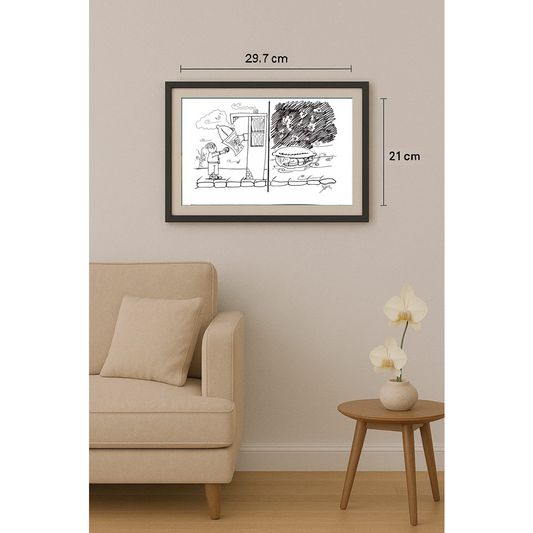 IşılayÖzalp 29x21cm Orijinal Karikatür BOD00330