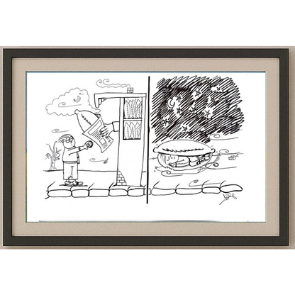 Işılay Özalp 29x21cm Original Cartoon BOD00330