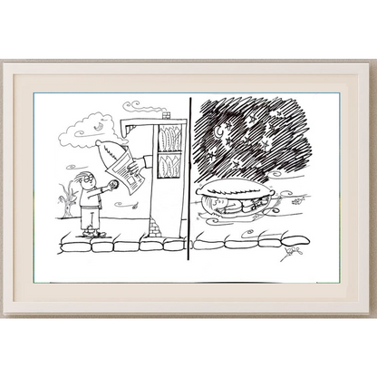 Işılay Özalp 29x21cm Original Cartoon BOD00330