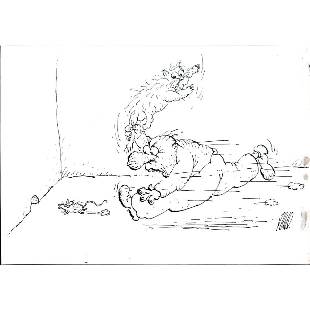 Gligor Kostovski 29x21cm Orijinal Karikatür BOD00331