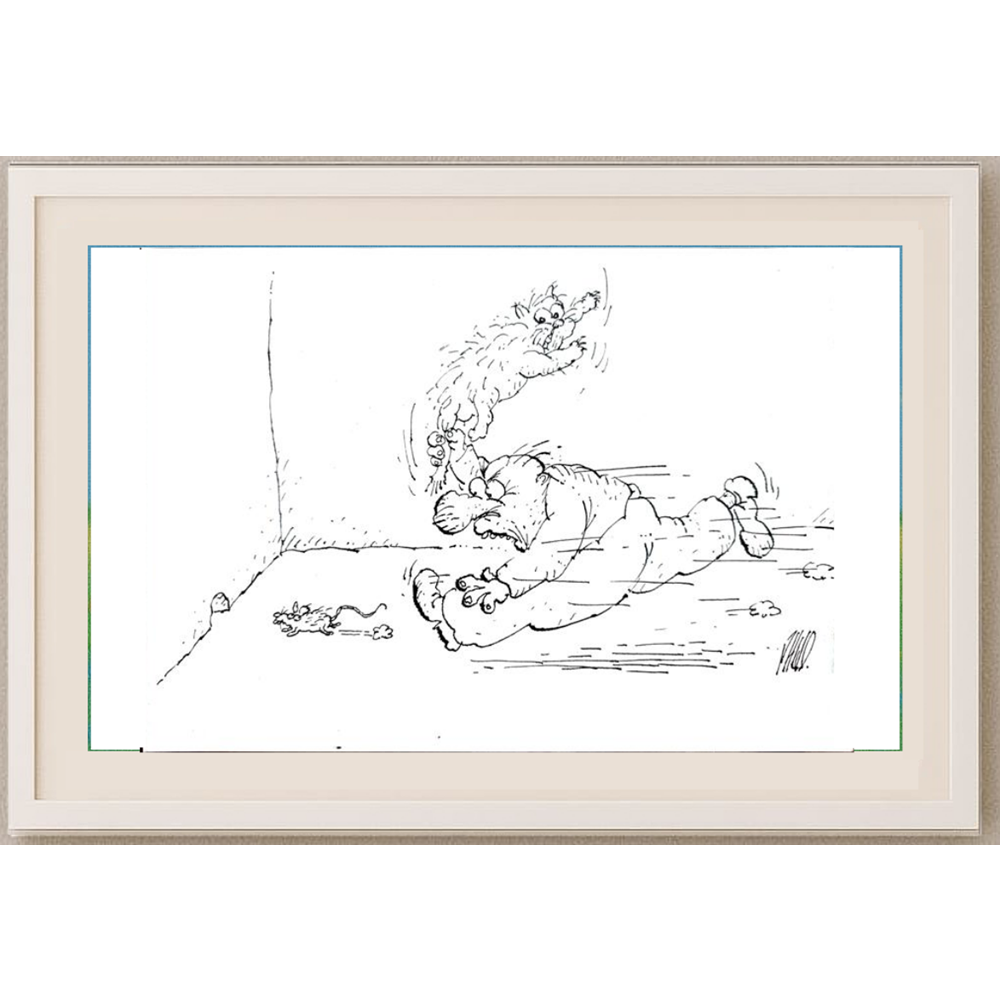 Gligor Kostovski 29x21cm Orijinal Karikatür BOD00331