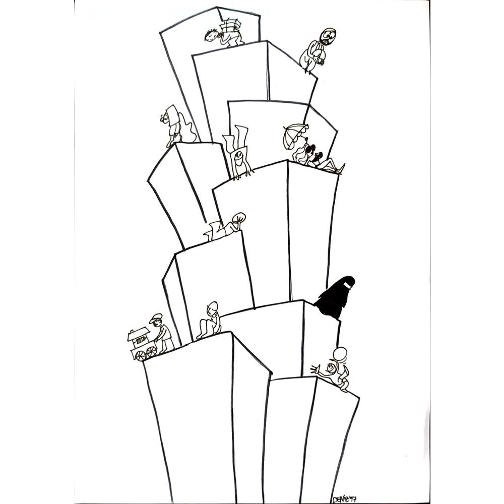 Deniz Koç 29x21cm Orijinal Karikatür BOD00332