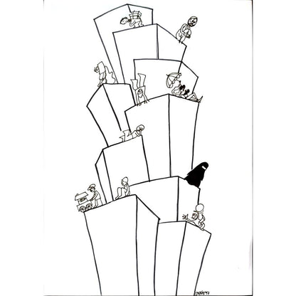 Deniz Koç 29x21cm Orijinal Karikatür BOD00332