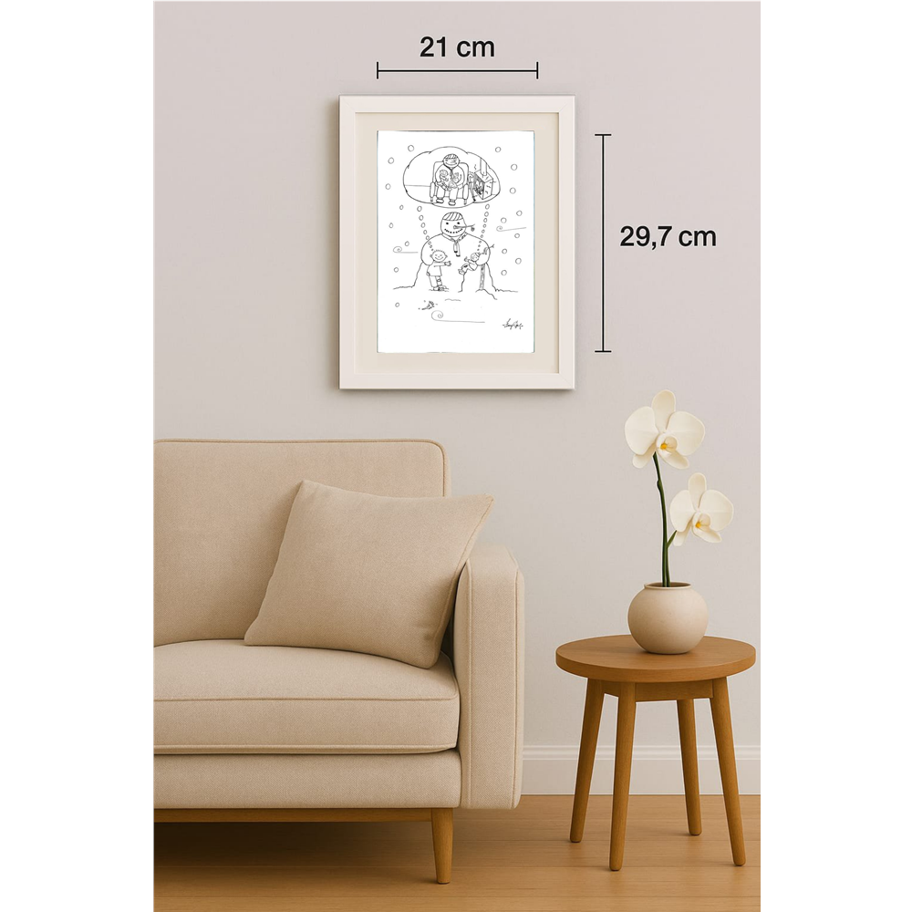 IşılayÖzalp 29x21cm Orijinal Karikatür BOD00333