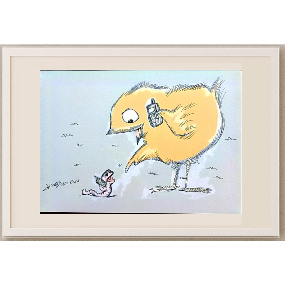 Chenzov Lev 29x21cm Orijinal Karikatür BOD00334
